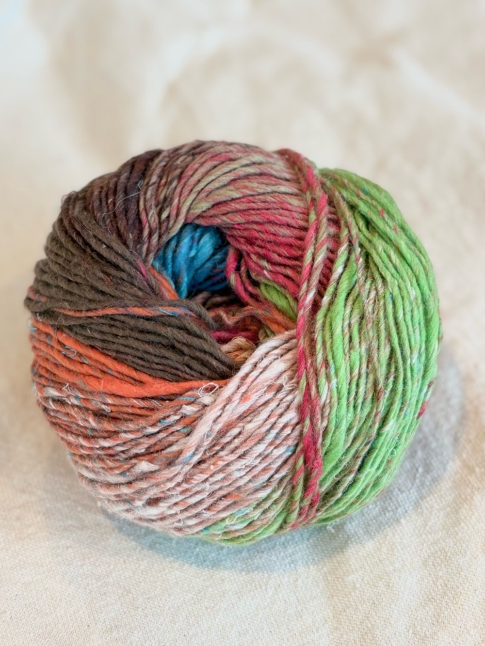 ? noro taiyo sport cotton silk wool red brown green blue 48g